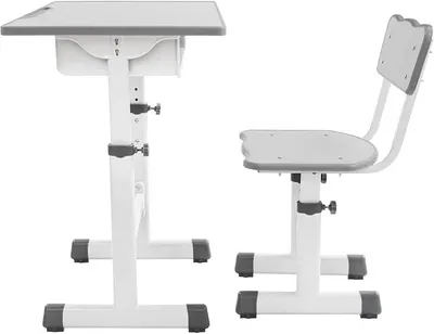 Imagen del producto de Escritorio infantil con altura ajustable, incluye silla. Duradero, robusto y estable