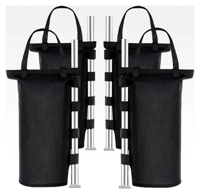 Produktbild von 4 Stück Sandsäcke zum Befüllen, Pavillon Gewichte 1680D Oxford, Schwarz