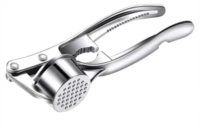 Knoblauchpresse aus Edelstahl, 17 cm, manuell, leicht zu reinigen