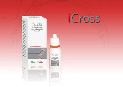Imagen del producto de ICROSS: Gotas oftálmicas. Solución oftálmica con ácido hialurónico reticulado, 0,2%. Envase de 8 ml