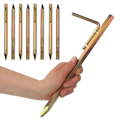 Produktbild von Zeltstangen-Set, 8 Stück - Legierter Stahl - Ø 15 x 300 mm