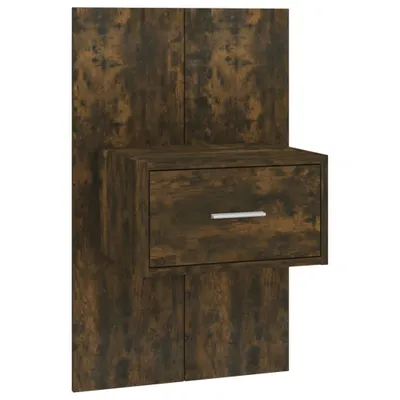 Produktbild von Wand-Nachttisch Räuchereiche 48,5 x 32,5 x 80 cm