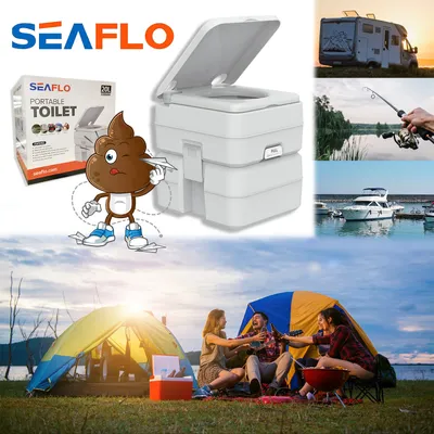Produktbild von SEAFLO 20L Prenosná toaleta Cestovná toaleta Prenosná mobilná toaleta Vonkajšia toaleta CAMPING WC Sanitárne karavany
