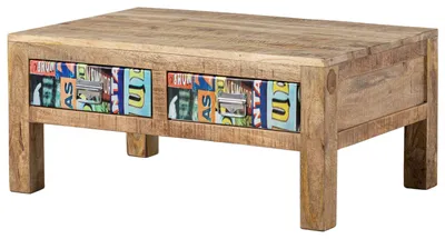 Produktbild von MASSIVMOEBEL24.DE Couchtisch Mango 90x60x40 mehrfarbig lackiert LOUNGE COLLECTION #11