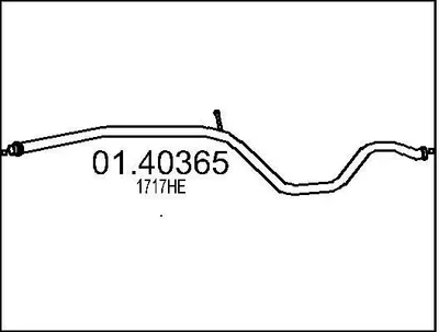 Produktbild von MTS Abgasrohr Auspuffrohr passend für PEUGEOT 206 Stufenheck Vorne 01.40365