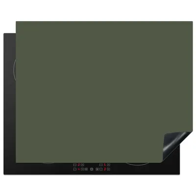 Obrázok produktu pre KitchenYeah® Kryt varnej dosky zelený - jednofarebný - olivovo zelený, 65x52cm, kuchynská dekorácia, keramický kryt varnej dosky, kryt varnej dosky
