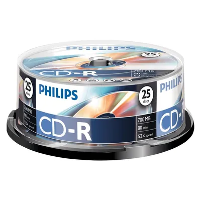 Produktbild von Philips CD-Rohlinge, 80Min, 700MB, Speed 52x, Spindel 25 (Disc)