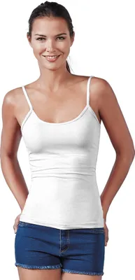 Produktbild von Neverless® Spaghetti-Top Damen Trägertop Tanktop Spaghettiträger-Top einfarbig weiß XL