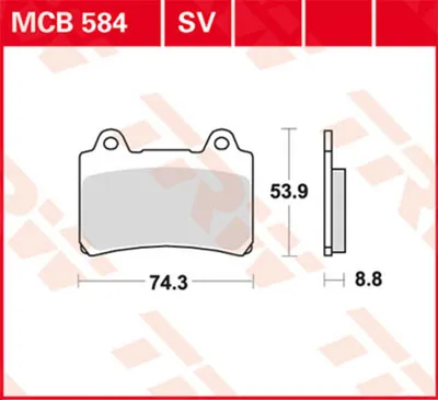 Obrázek produktu pro TRW Bremsbelag Trw Sinter Mcb 584 Sv