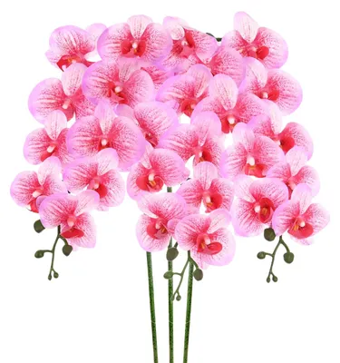 Imagen del producto de 3 orquídeas artificiales con 9 pétalos grandes