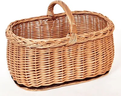 Produktbild von Einkaufskorb Pilzkorb Autokorb aus Weide 45 x 28 cm 7010521-2F