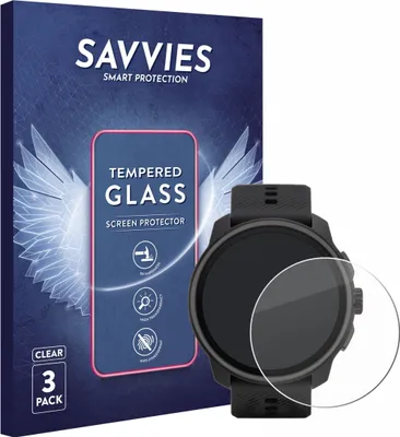 Produktbild von 3x Savvies Schutzglas für Suunto Race S Displayschutz 9H Glas klar transparent