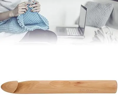 Holzhäkelnadel 30 mm – Dicke Häkelnadel für DIY und Weben
