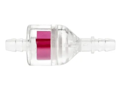 Obrázek produktu pro Benzínový filtr - Fast Flow II - průhledný a červený, 7mm hadicová přípojka, velká benzínová komora, délka 57 mm