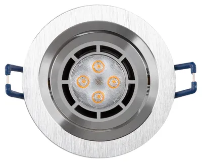 Produktbild von LED Einbaustrahler 200-240V AC 5W 6611 0 Ø80 IP20 Alu Silber geschleift