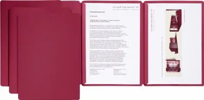 Produktbild von Präsentationsmappe Sprint 3-teilig rot Packung mit 15 Stück