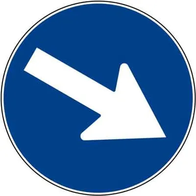 Image de PANNEAU DE SIGNALISATION FIG. 82 « PASSAGE OBLIGATOIRE » Ø 60 cm
