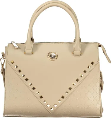 Produktbild von Elegante Damen Handtasche Beige mit Schultergurt und Kontrastdetails