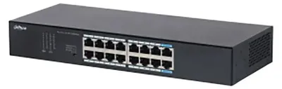 Immagine prodotto di Dahua Technology S3016-16GT, non gestito, L2, Gigabit Ethernet (10/100/1000), montaggio su rack, montaggio su scrivania/parete