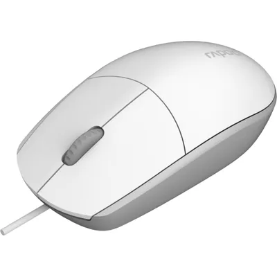 Produktbild von Rapoo N100, Beidhändig, Optisch, 1600 DPI, Weiß