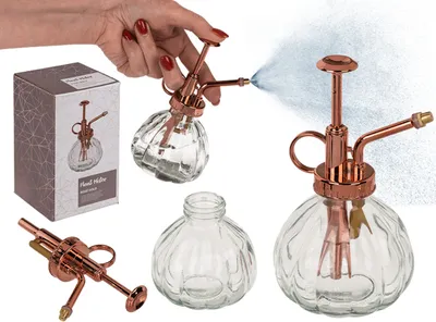 Produktbild von Roségoldene Glas-Sprühflasche für Pflanzen