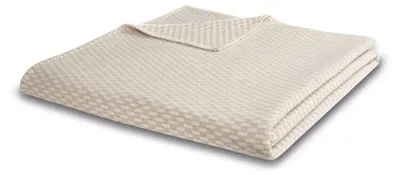 Produktbild von Biederlack Plaid mit Zierstich  Farbe Nature Größe 150 x 200