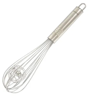 Eiergarde mit rollender Kugel, Edelstahl, 26 cm, spülmaschinengeeignet