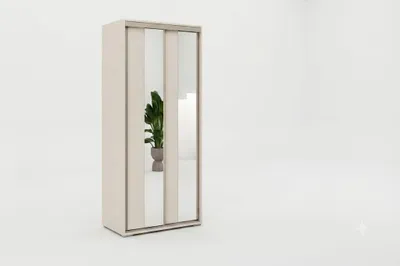 Produktbild von Mia 4 Kleiderschrank mit Spiegel - Kaschmir -  100 x 62 x 215 cm