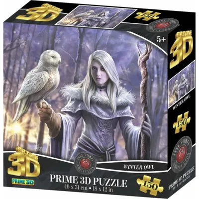 Image de puzzle 3D - Hibou d'hiver 150 pièces