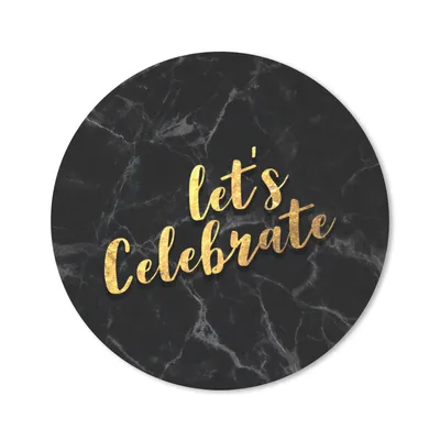 Produktbild von MuchoWow® Mauspad Mousepad Zitat - Party - Gold - Marmor 50x50 cm - Mousepads - Maus Mat - Pad - Mausunterlage - Vinyl
