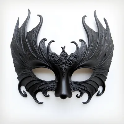 dunkle gotische Maskenball-Maske – Decords 3D-Kostümartikel, Produktansicht 1