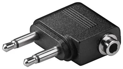 Produktbild von goobay Flugzeug- / Reise-Kopfhörer Adapter AUX, Klinke 3,5 mm Buchse