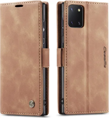 Image de Galaxy Note 10 Lite Case, RetroPolyuréthaneLeather Case, Card Pockets, Magnetic Closure, Case with Stand Function for Samsung Galaxy Note 10 Lite Brown