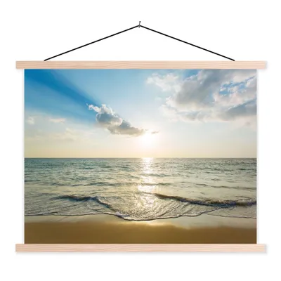 Produktbild von MuchoWow® Textilposter Meer - Sommer - Strand 60x45 cm mit holzfarbenen Rahmen - Bild