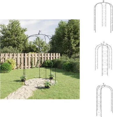 Obrázek produktu pro vidaXL Zahradní oblouk černý Ø180x255 cm ocel - Oblouky na růže, mříže a pergoly