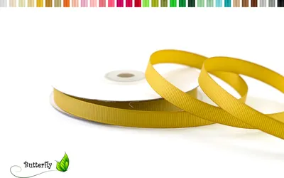 Produktbild von 25m Rolle Ripsband 10mm, Farbauswahl:gold 687H