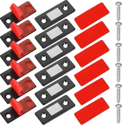Produktbild von Magnetische Schließer für Schiebe- und Kastentüren - Ultra dünne starke Magneten - Selbstklebende Lademagnete für Schiebe- und Kastentüren, Möbel und Dichtungen