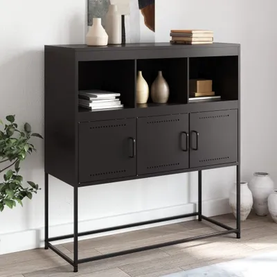 Obrázok produktu pre vidaXL Príborník čierny 100,5x39x107 cm oceľ