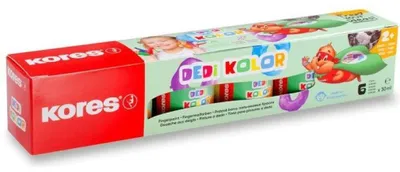 Immagine prodotto di Colori a dita Kores Dedi Kolor 30 ml, 6 colori