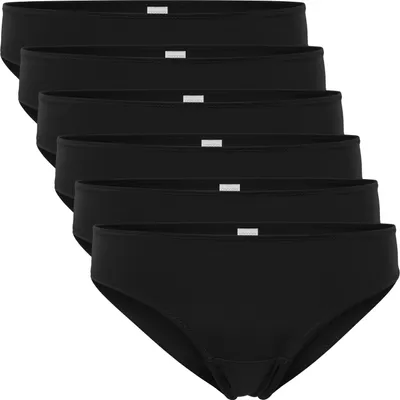 Produktbild von Celodoro Damen Bikini Slip (6er Pack), Klassische Unterhose aus Quick Dry-Fasern - Schwarz L