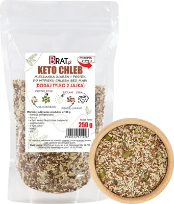Zdjęcie produktu dla Keto chleb - mieszanka ziaren i pestek 250g