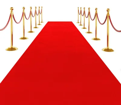 Roter Filzteppich 9 x 3 m mit Klebeband für Feste