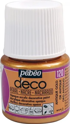 Produktbild von Perlmutt opak Acrylfarbe - Altes gold - 45 ml