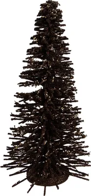 Image de Clayre & Eef Figurine de décoration de Noël Sapin de Noël Ø 17x30 cm Bois brun