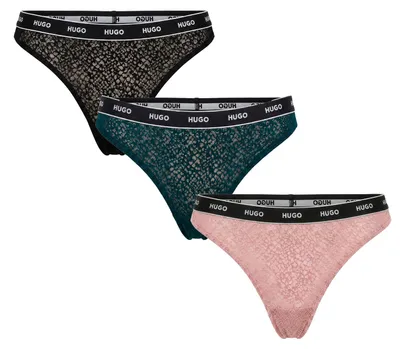 Produktbild von BOSS 3er-Pack Damen-Spitzen-Tangas mit Logo 50535265