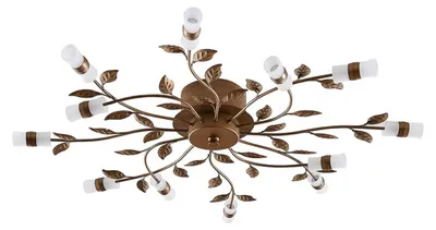 Produktbild von Lindby LED-Deckenleuchte Bentas, bronze, Metall, Ø 80cm