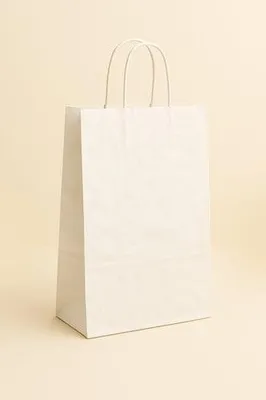 Produktbild von Papiertüten 260 x 120 x 320 mm, weiß, 10 Stück