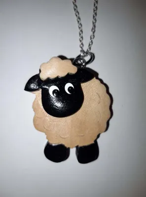 Produktbild von Kette mit Holzanhänger Schaf, Ketten Modeschmuck Tiere Tier Schäfchen