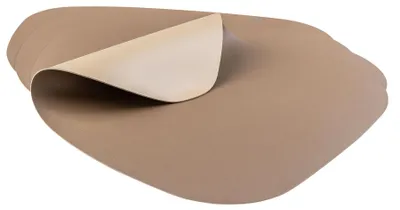 Produktbild von 4er Set Tischsets 42x34cm Braun Beige Platzsets Abwaschbar Lederoptik Wendefunktion