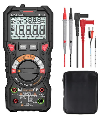 Productafbeelding van 20000 telt multimeter digitaal, stroommeter True RMS met NCV en LIVE draadherkenning